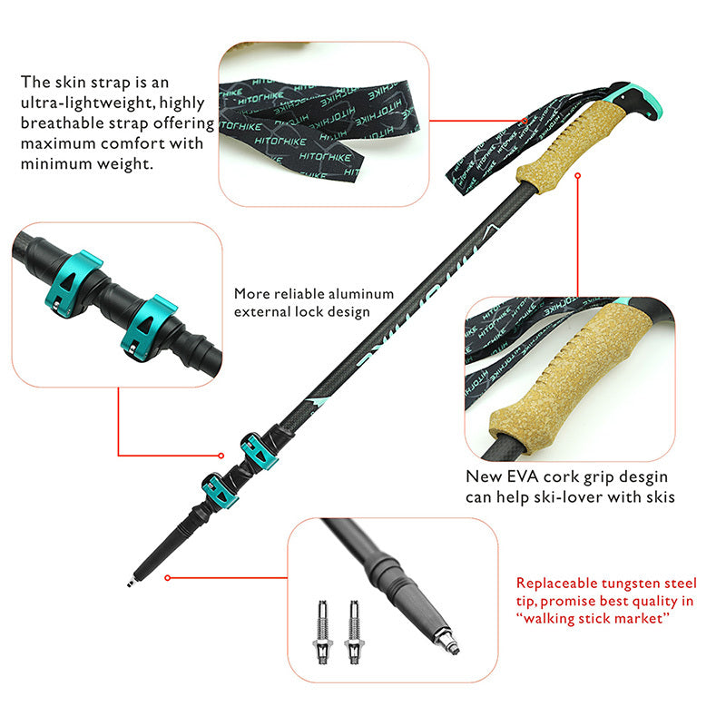 Unlock Adventure with the External Lock Straight Handle Trekking Pole
