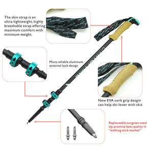Unlock Adventure with the External Lock Straight Handle Trekking Pole